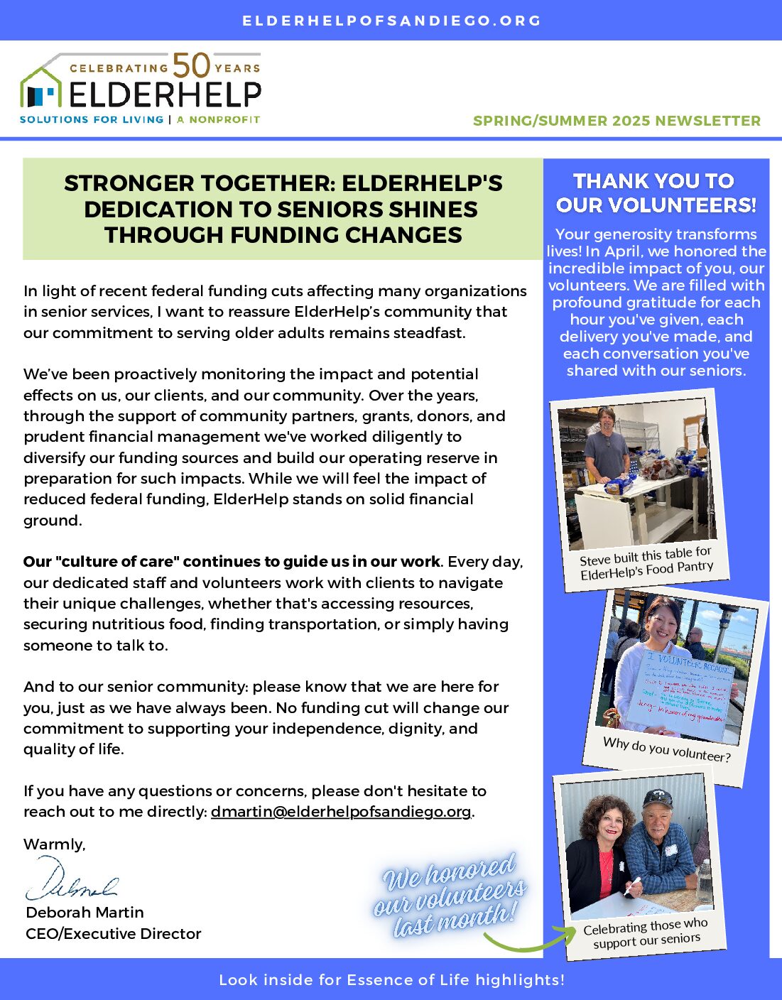 Elderhelp Spring 2023 Newsletter