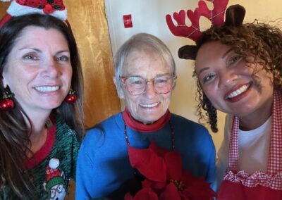 Elderhelp - Janetmarie Colby with Vol Brenda LeClair and friend Natasha